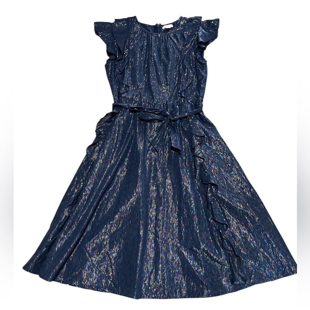 Crew Cuts Ruffle Trimmed Rainbow Dress Girls
